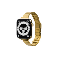 【LAUT 萊德】Apple Watch 38/40/41mm 時尚不銹鋼錶帶-金