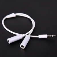 1pc Y Splitter Cable 3.5 mm 1 Male to 2 Dual Female Audio For Earphone Headset Headphone MP3 MP4 Stereo Plug Adapter Jack