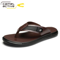 Camel Active Summer Men Flip Flops Beach Sandals Non-slip Casual Flat Shoes Slippers Indoor House Shoes For Men Outdoor Slides