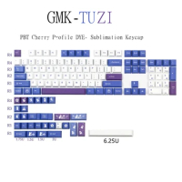 GMK Tuzi Keycaps 126 Keys Cherry Profile PBT DYE-Sublimation Personalise GMK Keycaps For Cross Switch Mechanical Keyboard