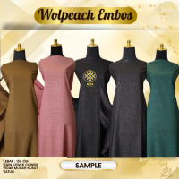 Kain Embos wolfis  || Wolpeach Embos || Lebar 150 cm || Harga per 0,5 m