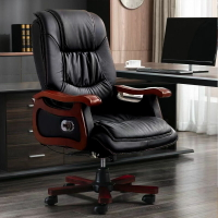 真皮老板椅可躺辦公室座椅大班椅久坐舒適電腦椅家用辦公椅子轉椅