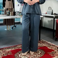 Nobby Arundaya Kulot Celana Panjang Terbaru Bahan Ayesha Silk Biru