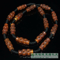 西亞老瑪瑙鏤空路路通勒子珠串風化紋紅瑪瑙雞骨珠老珠子仿老管珠