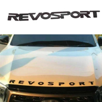 ABS Sticker With Glue Top Logo Revo Sport Revosport Letter For Toyota Hilux 2015-2022 Front Bonnet Hood Emblem