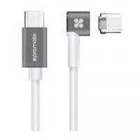 Promate MagLink-C White USB-C to USB-C Magnetic Break Safe Charging Cable
