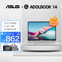 ASUS Adolbook14 Slim Laptop 12th Intel Corei5 12500H 16G RAM 512G SSD 2.5K/2.8K 14Inch Office Laptop