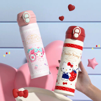 【SANRIO 三麗鷗】酷洛米大耳狗316不鏽鋼直飲吸管保溫杯480ml(美樂蒂/凱蒂貓)