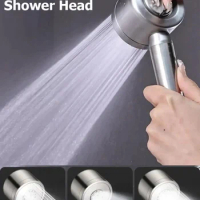 High Pressure Stainless Steel Shower Head 3 Modes Adjustable Spray Handheld Sprayer Water Saving Rainfall Bathroom Accessories