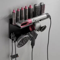 Wall Mount Holder Adhesive for Dyson Airwrap Styler Supersonic Hair Dryer Organizer Storage Rack for Curling Racks Brushes