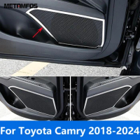 Car Accessories For Toyota Camry 2018-2022 2023 2024 Stainless Steel Interior Door Sound Stereo Speaker Audio Speaker Cover Trim