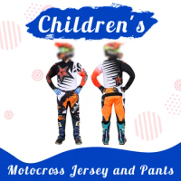 motocross gear set for kids Size 20 22 24 26 28 Dirt Bike boy girl Off-road racing suit Jersey Pant Youth children MX Combo