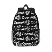 OpenAI Logo Backpack Middle High College School Student Bookbag