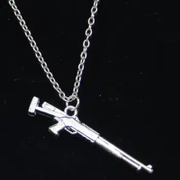20pcs New Fashion Necklace 44mm sniper rifle gun Pendants Short Long Women Men Colar Gift Jewelry Choker
