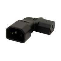 1PCS High Quality IEC Connectors IEC 320 C14 male to C13 famale Vertical right angle Power adapter Conversion plug #WPT604