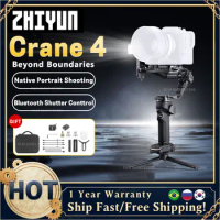 ZHIYUN Crane 4 3-axis Handheld Gimbal Camera Stabilizer Touchscreen Portrait Shooting for Sony Nikon Canon DSLR Camera