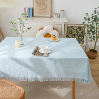 White Lace Tablecloth Ins Retro Round Table Square Tablecloth Coffee Table Bedside Table Sofa Refrig