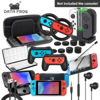 Accessory Bundle Kit Designed for Nintendo Switch Accessories Geeks and OLED Console Users Case and Screen Protector