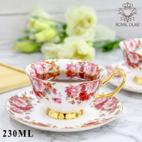 【Royal Duke】骨瓷咖啡對杯-英格麗(杯 水杯 杯子 咖啡杯 咖啡對杯 馬克杯 午茶杯 午茶組 花茶杯 伴手禮)