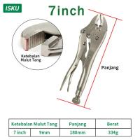ISKU Tang Buaya 7Inch Tang Buaya 10 Inch Tang Jepit Locking Plier - 7inch