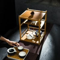 竹制展示架茶室裝飾擺件普洱茶擺茶架托功夫茶具茶道茶置物架茶柜