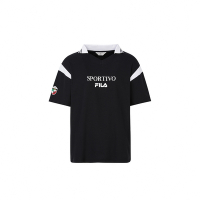 FILA #奧運系列 男短袖圓領POLO衫-黑色 1POY-1503-BK