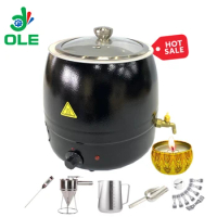 New Type Black White Candle Wax Melting Tank 10L Soy Paraffin Electric Wax Melter Pot With Spare Parts Kit