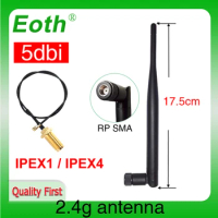 EOTH 2.4g antenna 5dbi sma female wlan wifi 2.4ghz antene ipex 1 4 mhf4 external router tp link signal receiver antena high gain