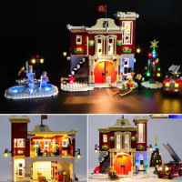 LED for Lego 10263 Creator Expert Winter Village Fire Station USB Lights Kit With Battery Box-(NOT Include LEGO Bricks)