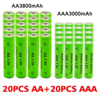 AA 1.5V+1.5V AAA 3000mah alkaline battery flashlight toy watch MP3 player replaces nickel hydrogen battery