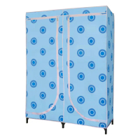 【Sanho 三和牌】巧樣多EWP-1型點點天空藍 DIY收納套管衣櫥組(布架合裝/台灣製造 現貨)
