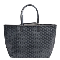 【GOYARD 高雅德】經典St. Louis GM系列印花LOGO帆布肩背托特包(大-灰色AMALOUIS-GM51-GRAY)