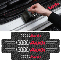 แผ่นกันรอยขอบประตูรถยนต์ ป้องกันรอยขีดข่วน ลายคาร์บอนไฟเบอร์ สำหรับ Audi Q5 Q7 B5 B6 B7 B8 B9 8P 8V 