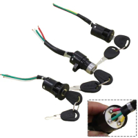 Electric Bicycle Ignition Switch Key Power Lock Universal Portable Dust Proof Cycling Parts For Electric Scooter E-bike