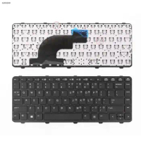 US Laptop Keyboard for HP PROBOOK 640 G1 645 G1 Black Frame