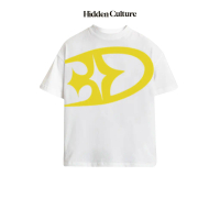 COD Áo Thun Hidden Culture - BASIC BIG LOGO T-shirt - ?White/ Yellow Logo