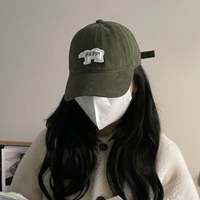 恩茴-立體北極熊棒球帽女深頂加寬遮陽帽顯臉小軟頂鴨舌帽子男