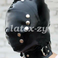 Cosplay Latex Rubber Black Cool Cozy Hood Masquerade Mask