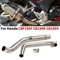 Motorcycle Exhaust Muffler Link Pipe 51mm Exhaust Headers Front Link Pipe Slip On For Honda CBF190F CB190R CB190X Espace Moto