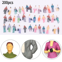 200Pcs 1:87 HO Scale Miniature People Model Worker Figurines For Model Train Diorama Scenery DIY Accessories, Assorted