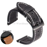 Cowhide Watch Strap 18mm 19mm 20mm 21mm 22mm Watch Band Soft Wrist Bracelet Quick Release Genuine Leather Watchband