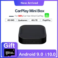 Carplay Ai Box Mini Android 10 Box Apple Car play Wireless Android Auto For Volvo Ford Benz VW Netflix Car Multimedia Play