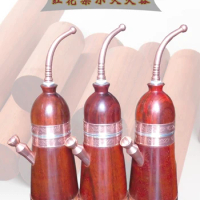 Yunnan Padauk Solid Wood High-End Hookah Old-Fashioned Men's Cigarette Holder Bamboo Hookah Accessories Portable Large