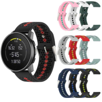 22mm Silicone Strap for Suunto 9 Peak Outdoors Sport Smart Watch Breathable Holes Waterproof Men Replacement Band Bracelet