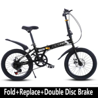 Folding Bike 20 inch 7 speed disc brake portable light cycling Adult Kids Students bicicleta road bicycle Men and Women Portab
