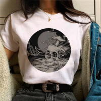 Skull Tee women manga t-shirts girl manga streetwear clothes