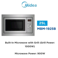 MIDEA (MBM- 1925B) เตาไมโครเวฟแบบบิวท์อิน