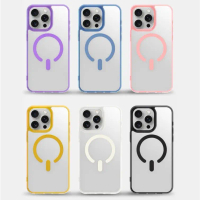 Ốp Lưng Từ Tính lưng mờ Iphone 15, IP 15 Plus, IP 15 Pro, IP 15 Pro Max ... Acrylic cao cấp chống va