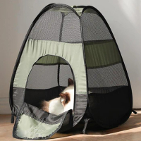 Collapsible Mesh Dog House Cage Fence Outdoor Big Dogs House Portable Folding Pet Tent For Cat Tent Playpen Puppy Kennel