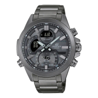 【CASIO 卡西歐】EDIFICE金屬美感雙顯錶(ECB-30DC-1B)